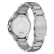 Citizen T9 Crono CA4624-56L - bracciale e cassa acciaio - quadrante blu con datario e cronografo - fondello